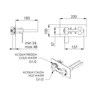 Miscelatore a cascata per lavabo remer qubika