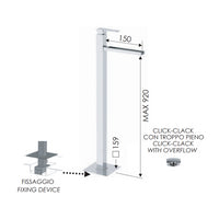 Miscelatore lavabo da pavimento con getto a cascata serie qubika