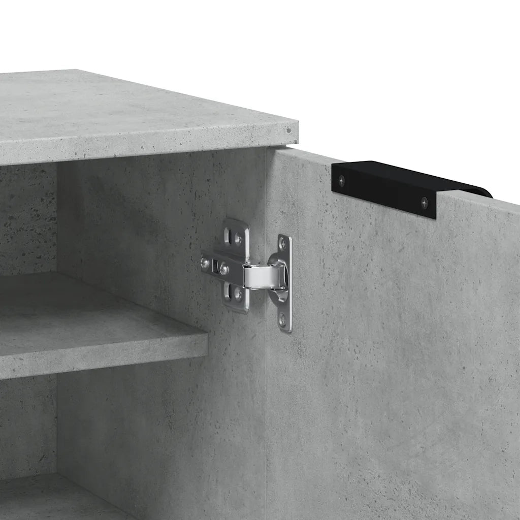 Scarpiera Grigio Cemento 59x35x100 cm in Legno Multistrato