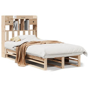 Letto singolo | Letto per adulti | Letto Libreria senza Materasso 90x200 cm Legno Massello Pino