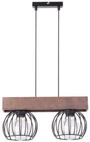 Lampada a sospensione loft Milan doppia nera 2xE27 Sigma