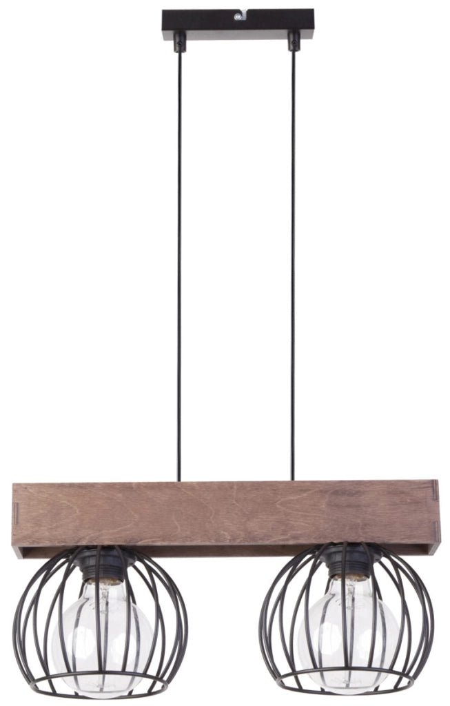 Lampada a sospensione loft Milan doppia nera 2xE27 Sigma