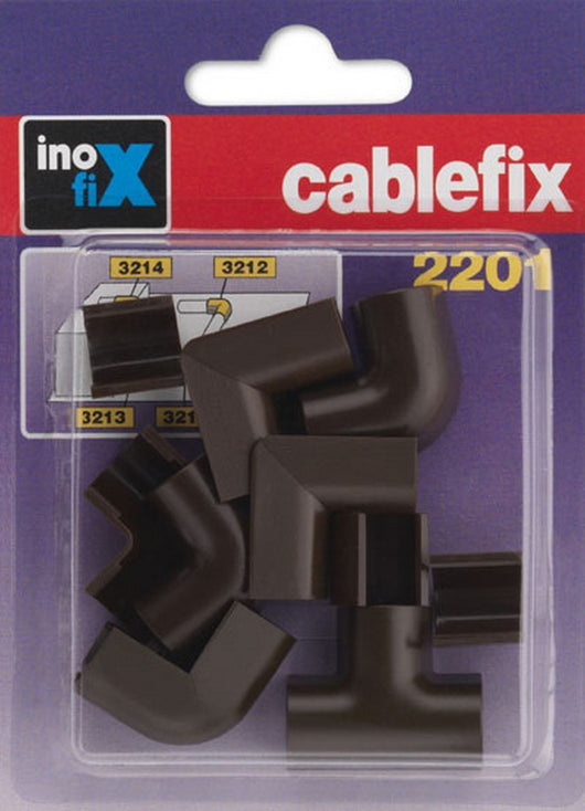 giunti x canalina inofix ( confezione 10pz) marrone cod:ferx.44068
