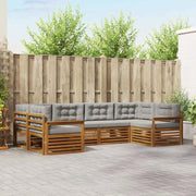 Set di divani da esterno 6 pcs Grigio Naturale e Chiaro 3374006