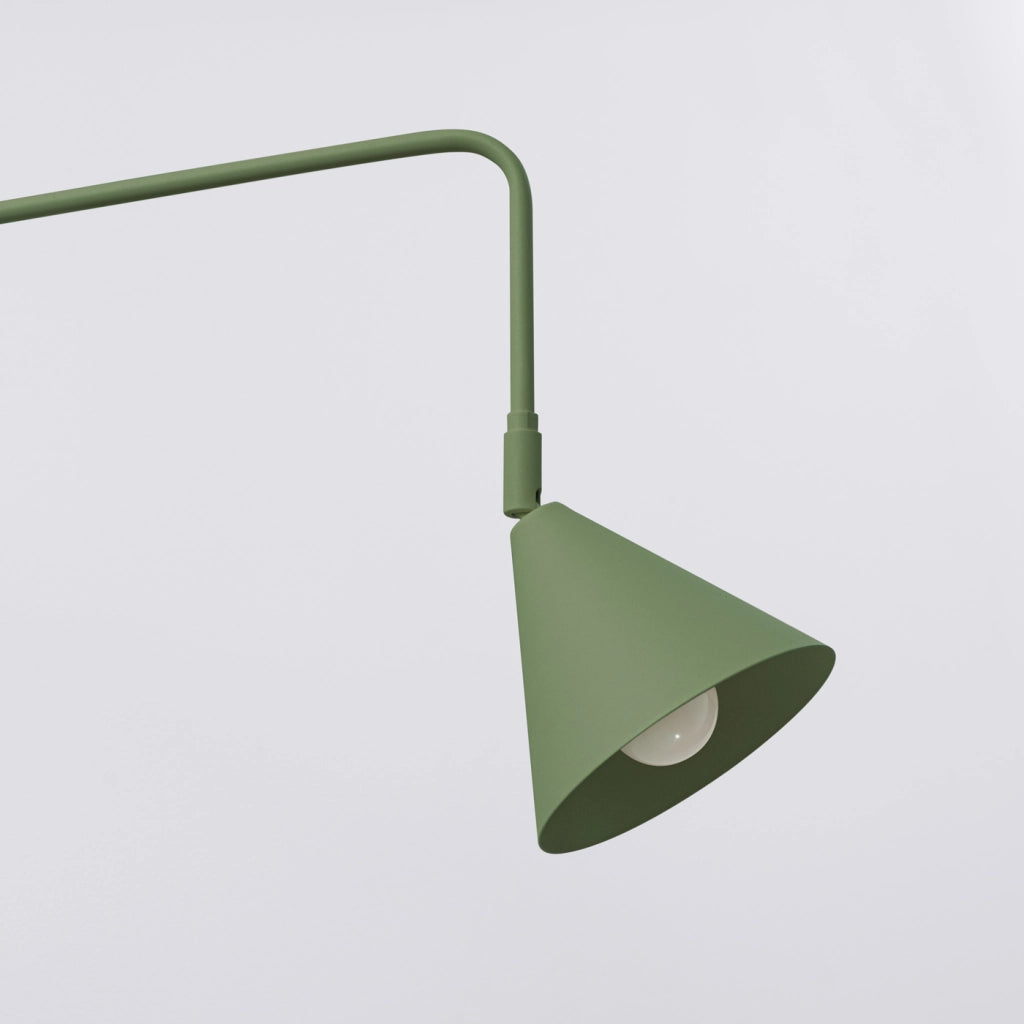 Lampada da parete NOX in acciaio verde oliva E14 LED 10W moderna luce d'accento
