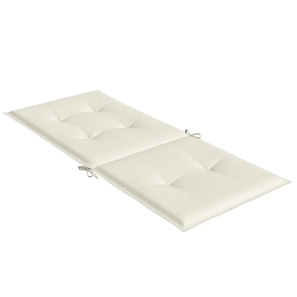 Cuscini Sedia Schiena Alta 4 Crema MÃ©lange 120x50x4 Tessuto