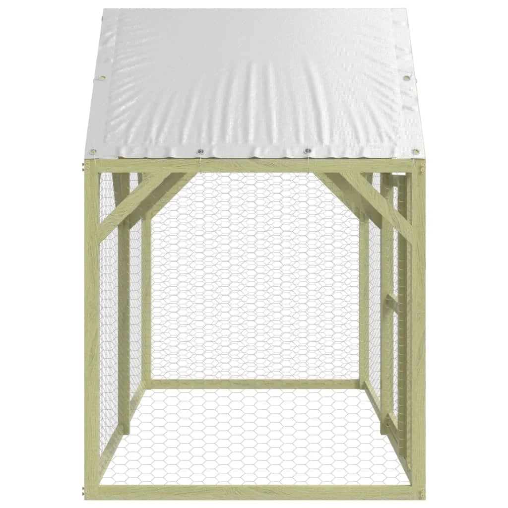 Recinto per pollaio in legno di pino massello impregnato marrone 200 x 100 x 150 cm 02_0043910
