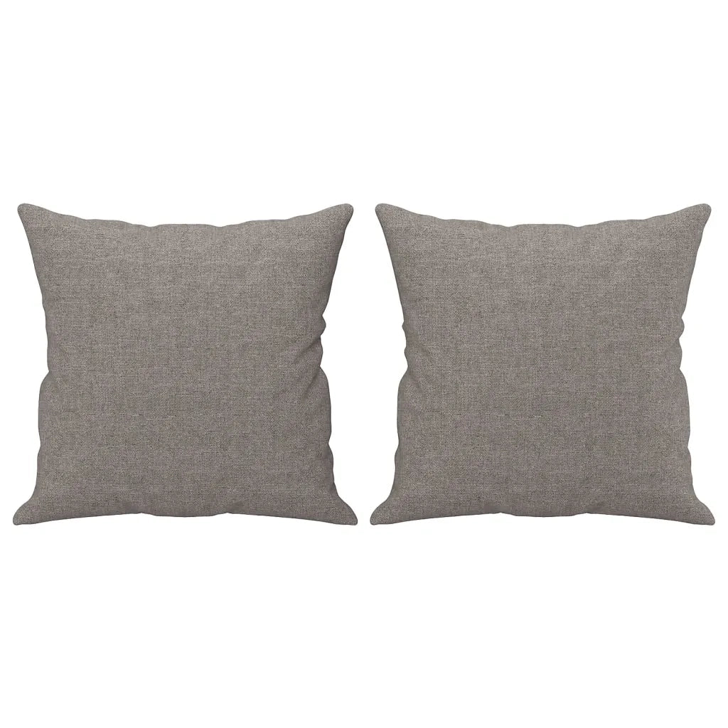 Set Divani 2 pz con Cuscini Tortora in Tessuto 3202141