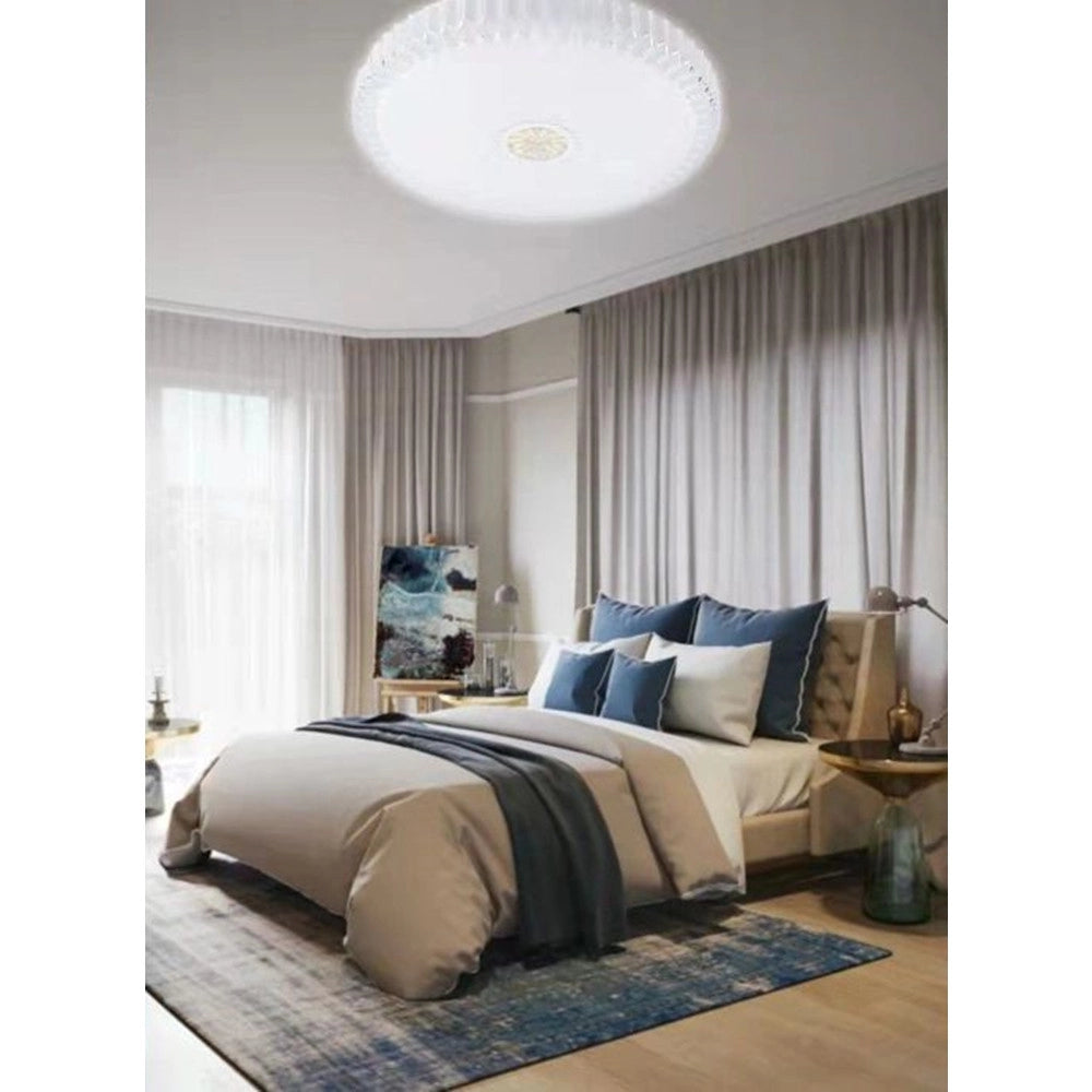 Trade Shop - Plafoniera A Soffitto 45w Design Cristalli Luce Fredda Naturale Ip20 Fst-40a29970 -