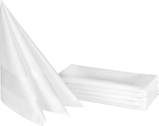 Set di asciugamani 6 pezzi, stoffa damascata, cotone, 2 misure, bordo atlas, 50 x 50 cm