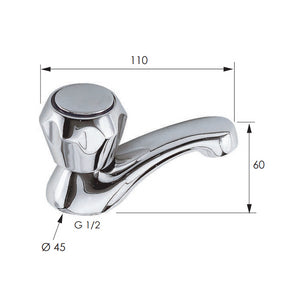 Rubinetto lavabo collo a cigno stile classico serie 1000 2000