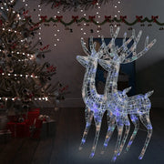 Renne di Natale XXL in Acrilico 250 LED 2 pz 180 cm Multicolore