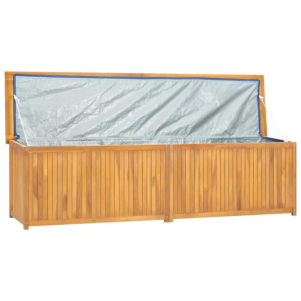 Cassa da Giardino 200x50x55 cm in Legno Massello di Teak 318735