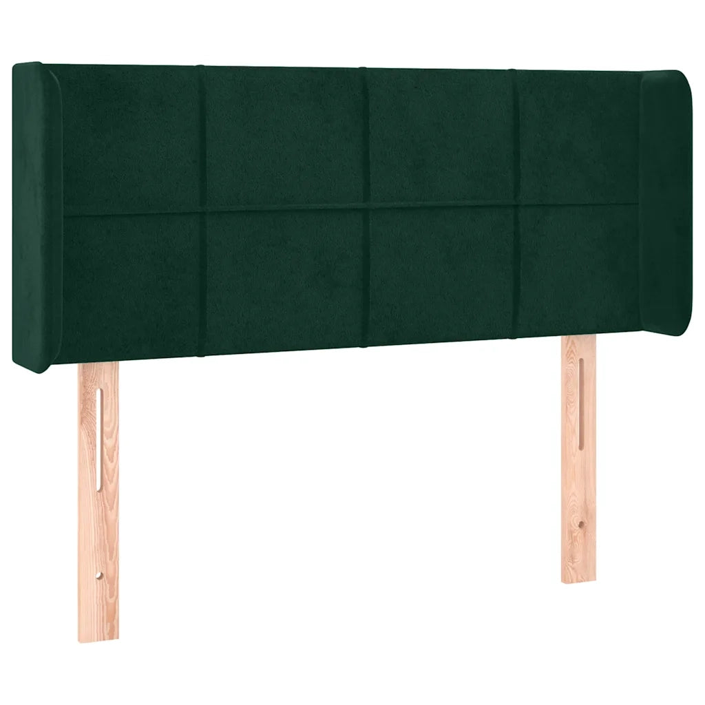 Testiera a LED Verde Scuro 103x16x78/88 cm in Velluto