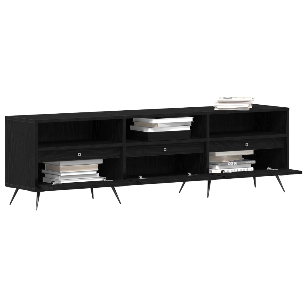 Cabinet TV Nero 150x30x44,5 cm Legno ingegnerizzato