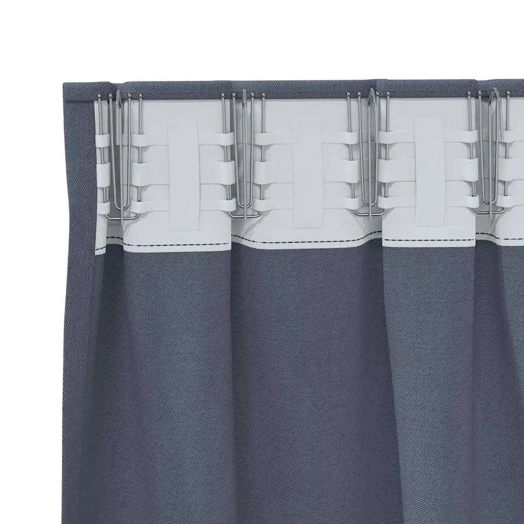 Tende Blackout con Anelli 2 pcs Antracite 260 x 140 cm 4107452