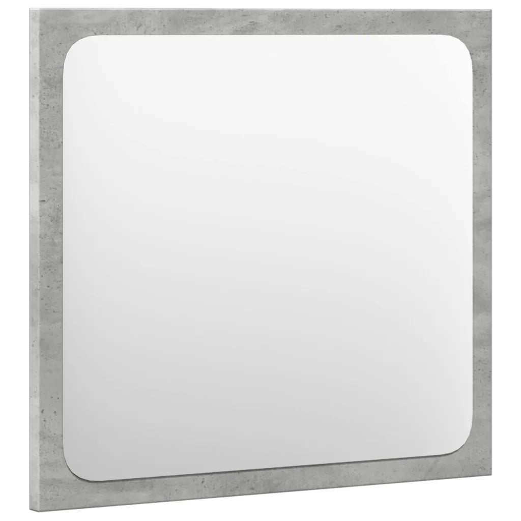 Set Mobili da Bagno 4 pz Grigio Cemento in Legno Multistrato