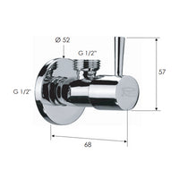 Rubinetto sottolavabo minimal in ottone cromato