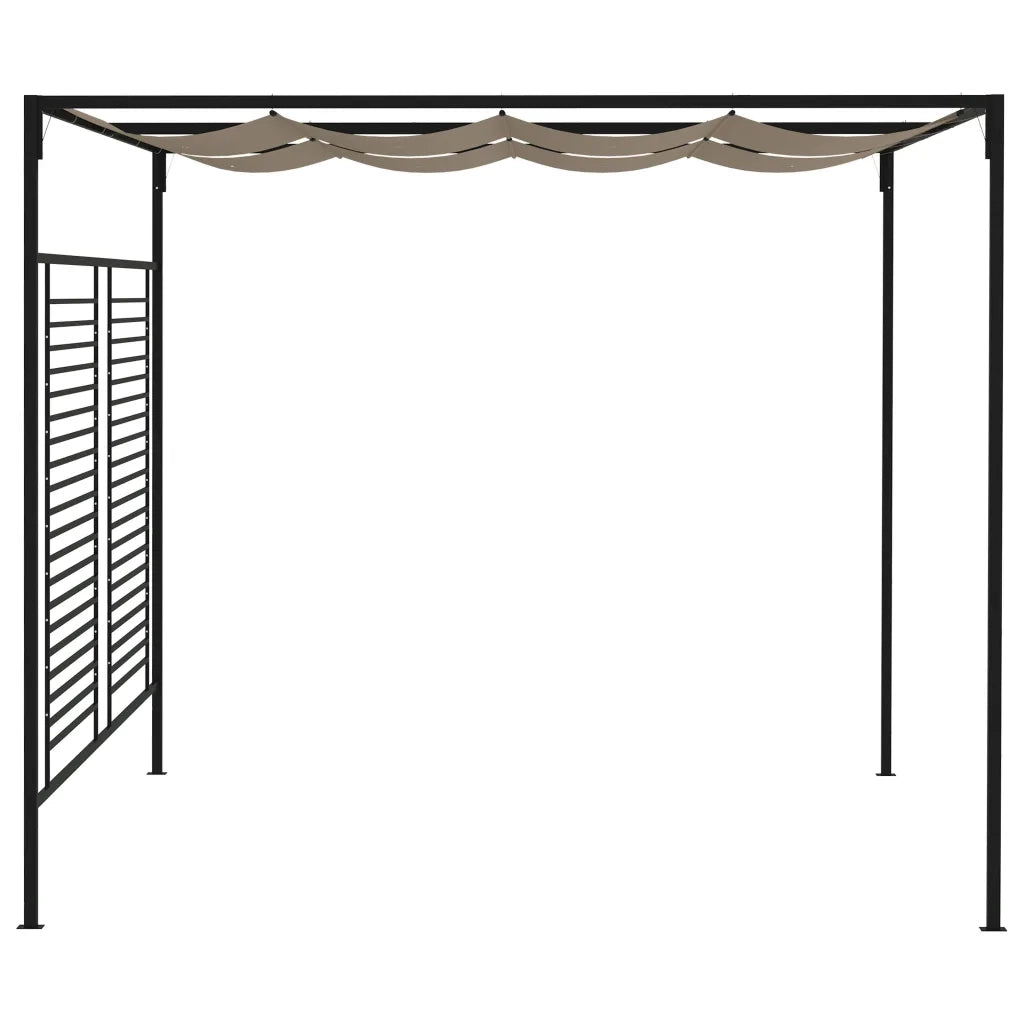 Gazebo con Tetto Retrattile 3x4x2,3 m Grigio Talpa 180 g/mÂ²