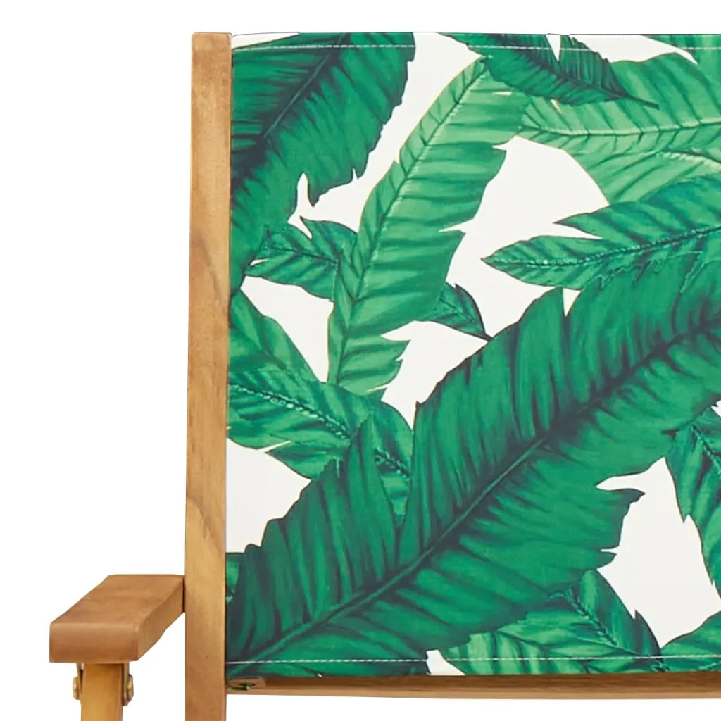 Sedie da Giardino Pieghevoli 6pz Verde Tessuto e Legno Massello 3214587