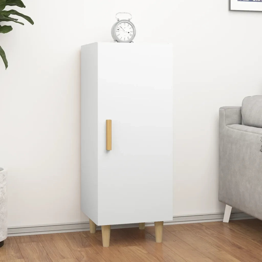 Credenza Bianca 34,5x34x90 cm in Legno Multistrato 812321