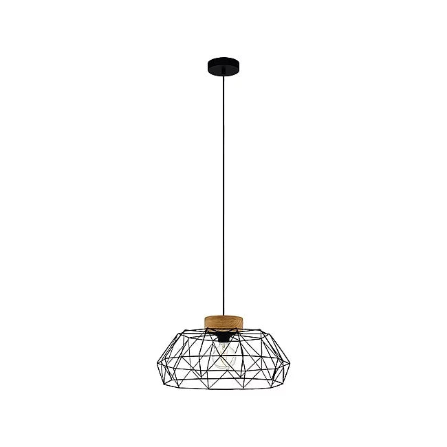 Lampadario Industrial Padstow 1 Luce Metallo Nero