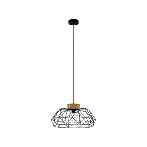 Lampadario Industrial Padstow 1 Luce Metallo Nero
