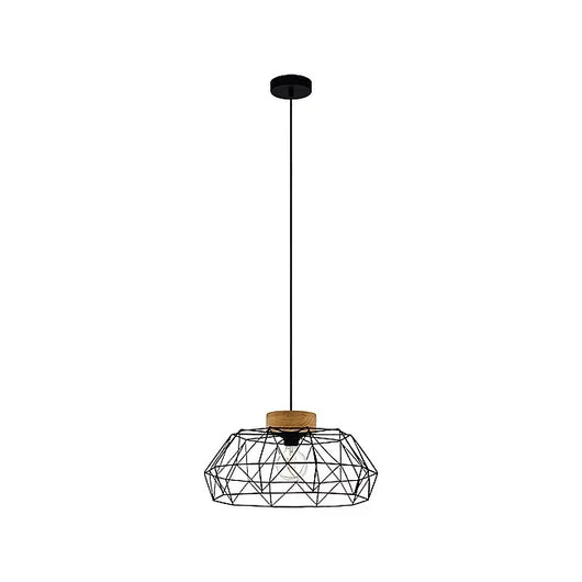 Lampadario Industrial Padstow 1 Luce Metallo Nero