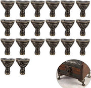 Protezione angolare a design antico - 20 pezzi - Rame - Hardware decorativo - Ideale per scatole di gioielli - Facile da installare - 28 x 27 mm - Bottone da parete