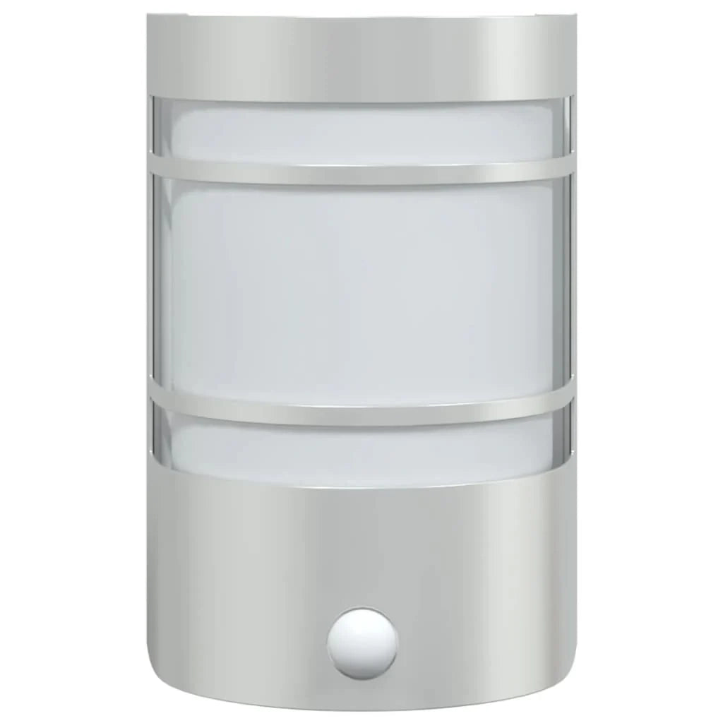 Set di 2 applique da esterno con sensore di movimento IP44 14 x 11 x 20,5 cm acciaio inox argento 02_0056609