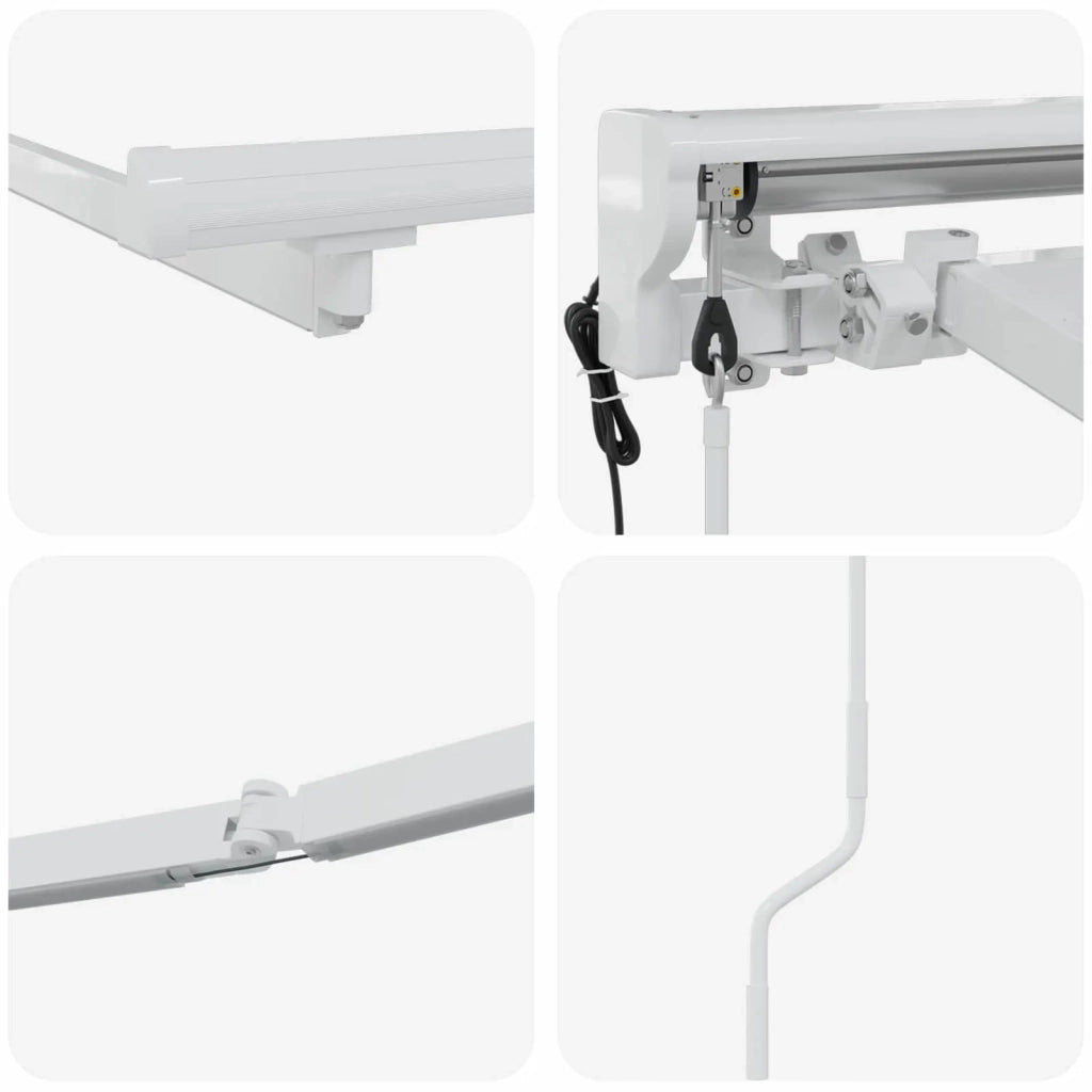 Telaio tenda elettrica con LED Bianco 3 x 2 m Alluminio 42024834