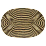 Tappeti per area Naturale e Nero 100 x 152 cm Juta