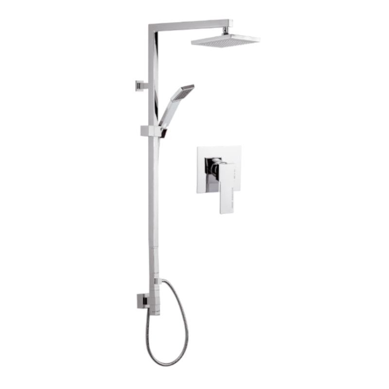 Set doccia in ottone cromato - serie wellness qubika