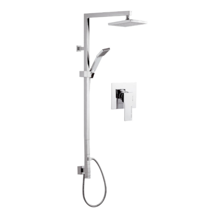 Set doccia in ottone cromato - serie wellness qubika