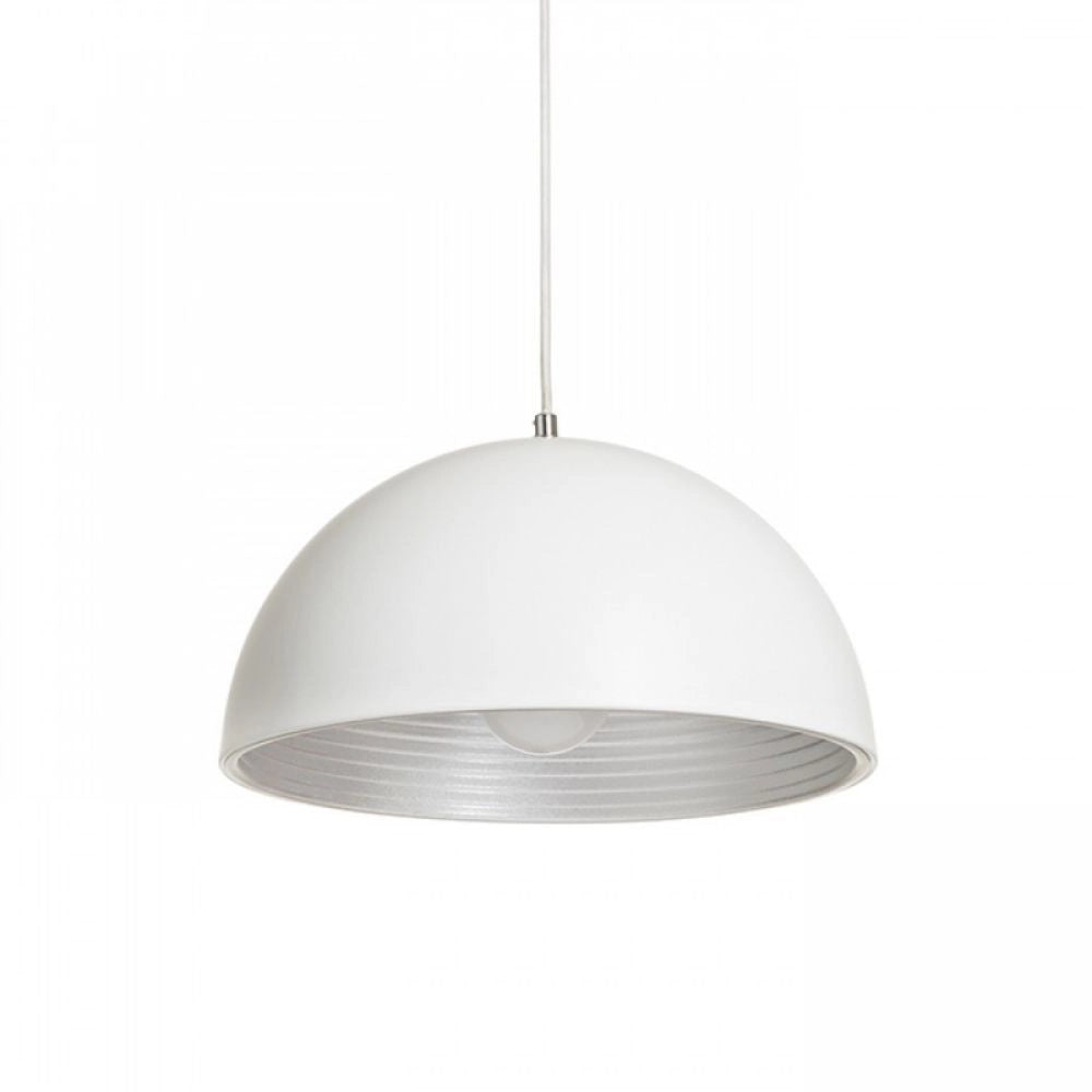 Lampadario CARISSIMA 40 a sospensione bianco opaco/grigio argento 230 E27 42W