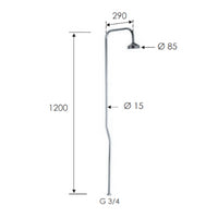 Colonna doccia e soffione doccia serie 1000/2000 export