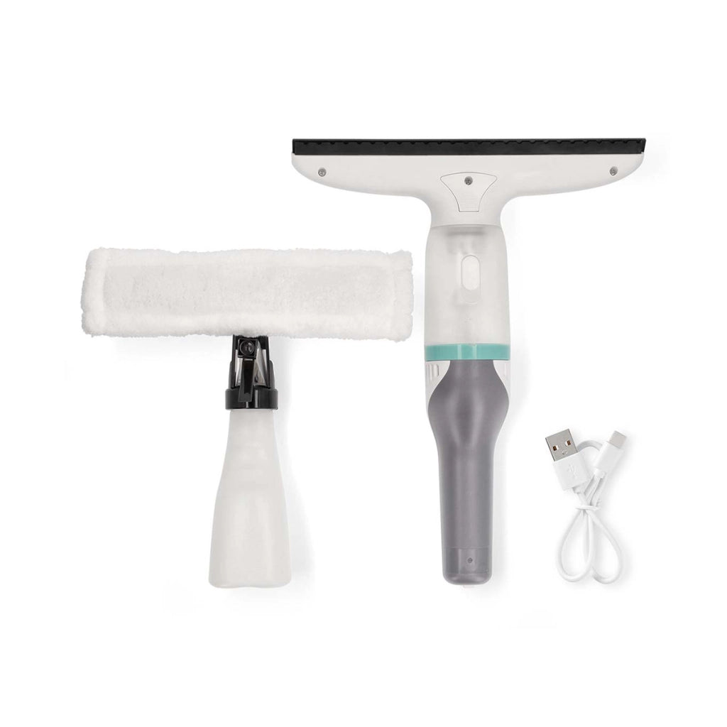 Pulitore Vetri Senza Aloni 1200Pa Autonomia 45min Ricarica USB-C Bianco Nedis
