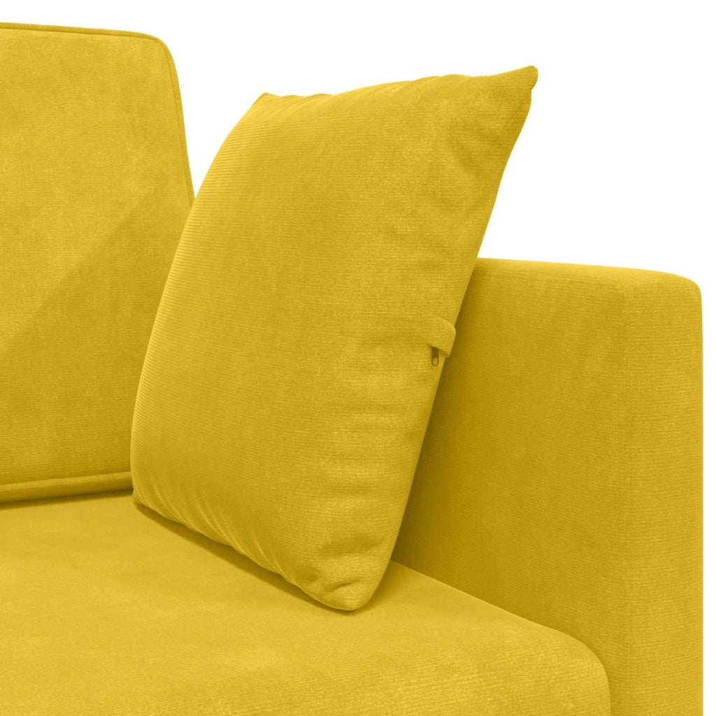 Divano-letto | Sof¨¤ letto | Letto singolo da pavimento Giallo 213 x 70 x 77 cm Velluto