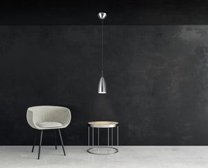 Lampada a Sospensione da Interno  E14 in Metallo Nickel Opaco