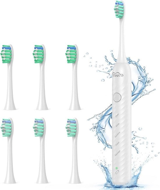 Elettrodomestico per la pulizia dei denti con 6 testine e 5 modalità