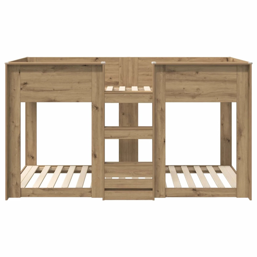 Letto a Castello per Bambini Rovere artigianale 75 x 190 cm