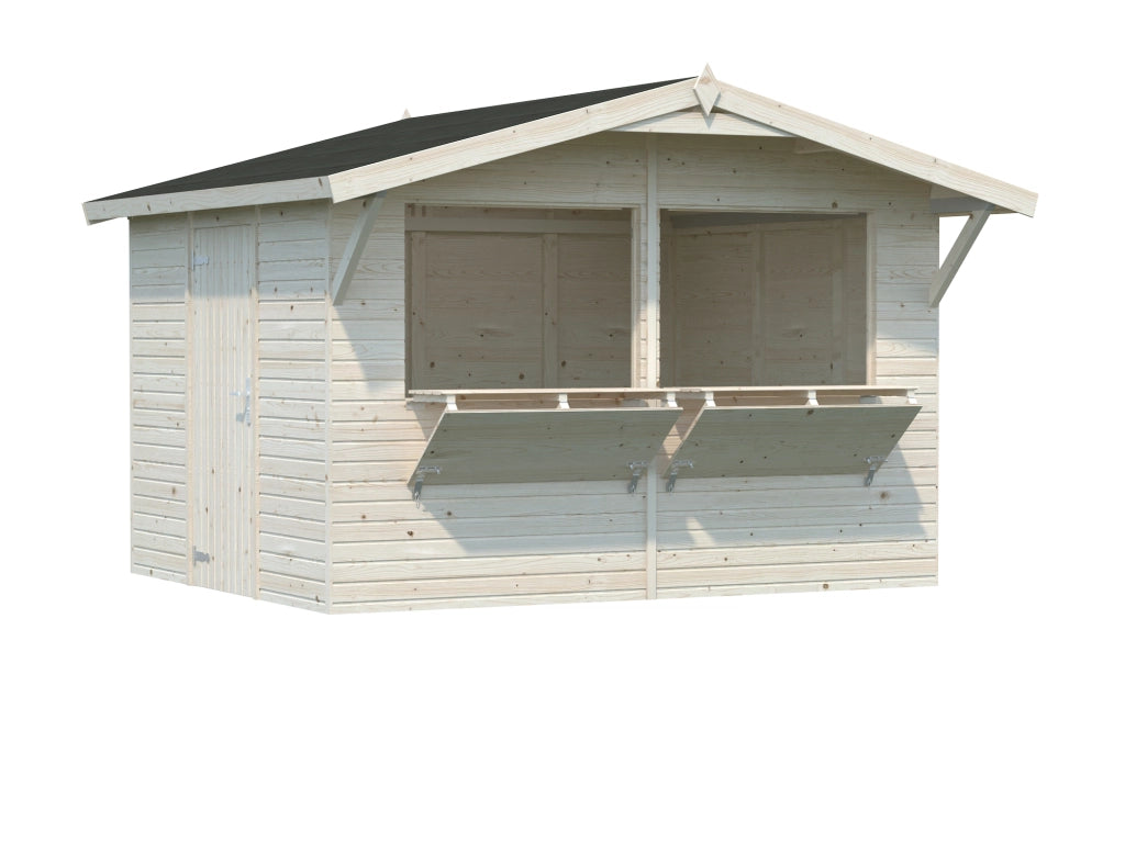 Chiosco in legno non trattato Stella B 323X259