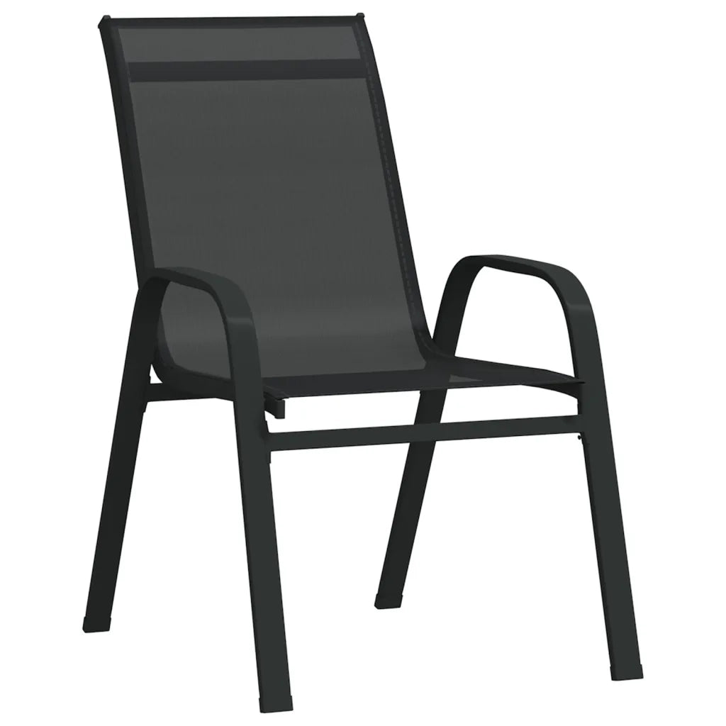Set Mobili da Pranzo per Giardino 9 pz Nero 3095974