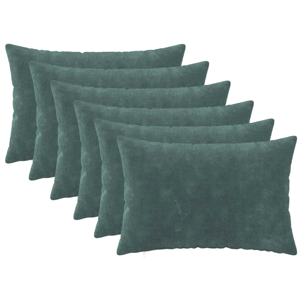 Federa 6 pcs HEERLEN Blu mare 50 x 70 cm Fleece in microfibra 911378