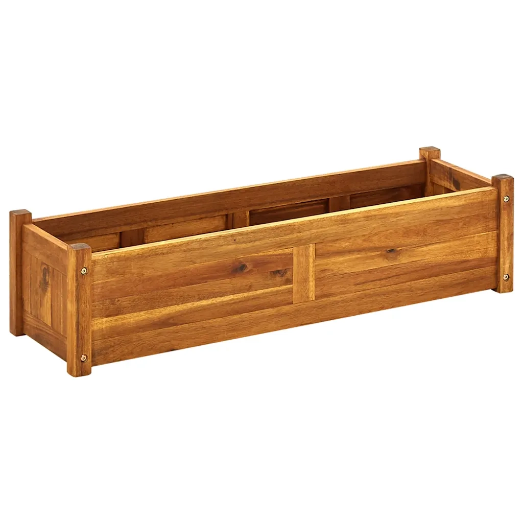 Fioriere | Cassetta per fiori | Letto Rialzato da Giardino in Legno di Acacia 100x30x25 cm