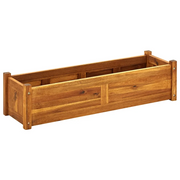 Fioriere | Cassetta per fiori | Letto Rialzato da Giardino in Legno di Acacia 100x30x25 cm