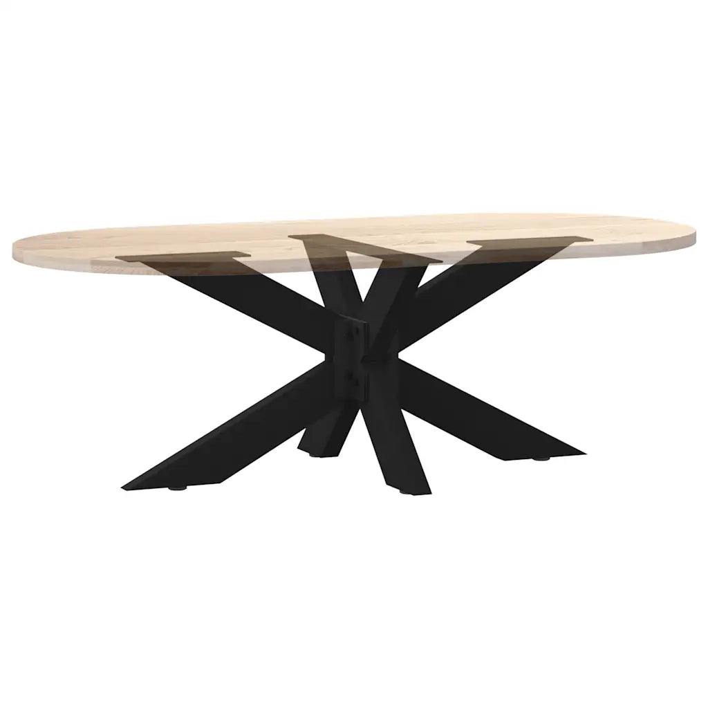 vidaXL Gamba per tavolino da caffè a forma di ragno nera 98x58x(42-43) cm in acciaio