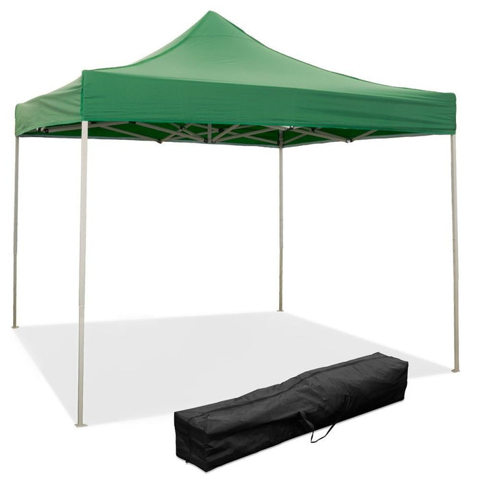 Gazebo Richiudibile Pieghevole 3x3m in Acciaio e PVC Impermeabile Verde