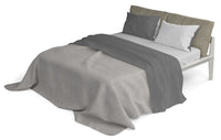 Set Lenzuola Sopra Sotto e Federe Doubleface Grigio Chiaro/Fumo Singolo