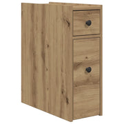 Mobiletto da bagno stretto con rotelle 21,5 x 50 x 60 cm ampio spazio contenitivo decorativo finitura in rovere composito realizzato artigianalmente 02_0050663